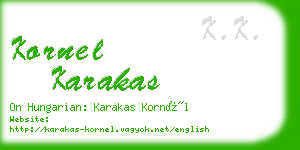 kornel karakas business card